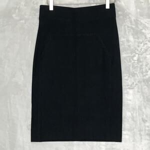 Diane von Furstenberg Zip Martey Skirt Womens 6 Black Pencil Stretch High Waist